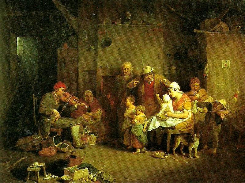 Sir David Wilkie the blind fiddler China oil painting art